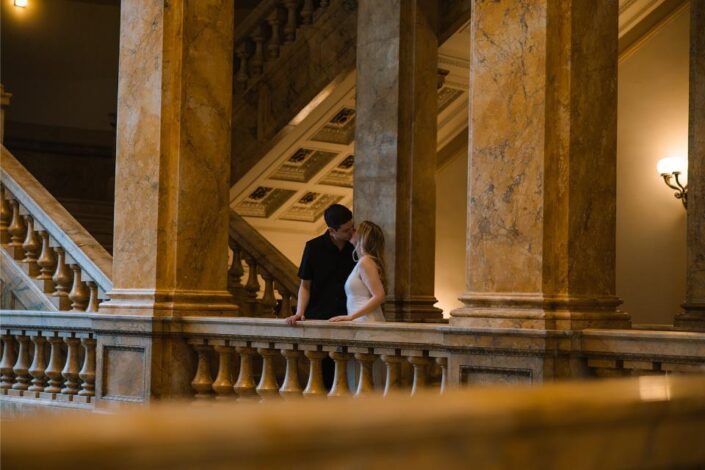 Indoor Engagement Session at Milwaukee Central Library