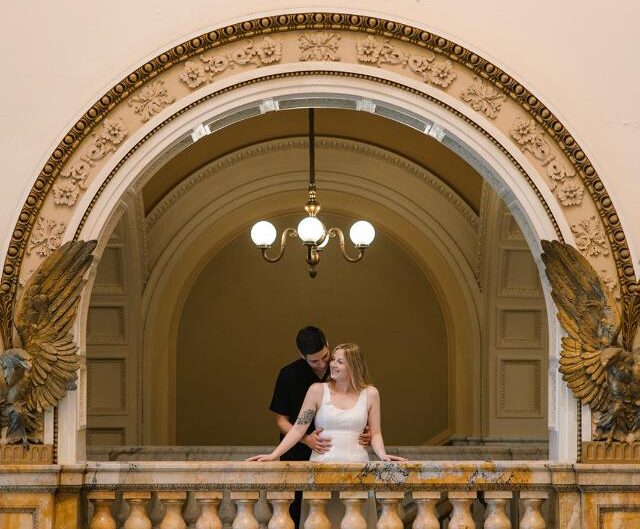 Indoor Engagement Session at Milwaukee Central Library