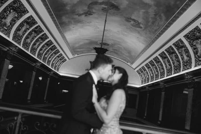 Olivia and Egor at their engagement party at The Pfister Hotel