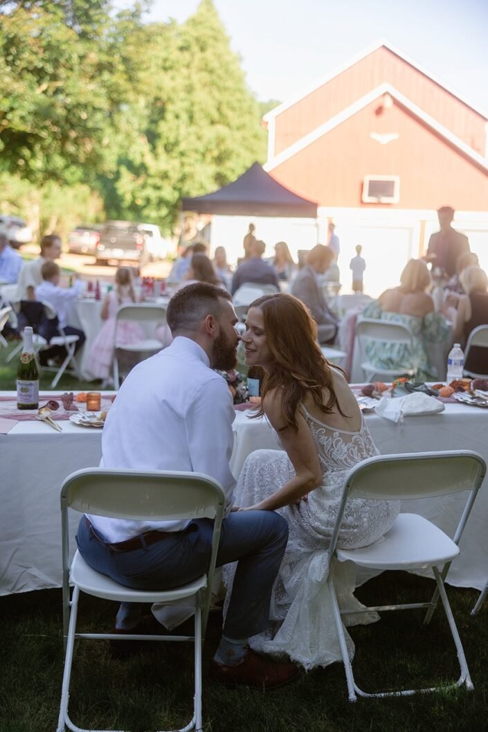 Cheryl and Jon’s outdoor wedding setting at a private residence in Cedarburg, Wisconsin
